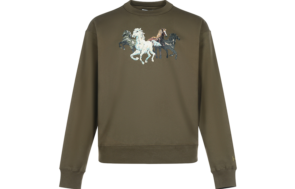 

KENZO Зимняя толстовка мужская army green
