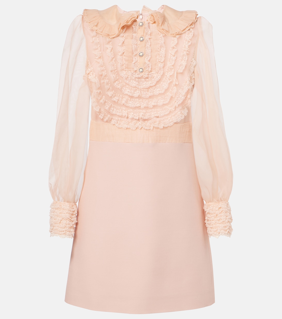

Мини-платье с вышивкой Crepe Couture Valentino, Rose Mist