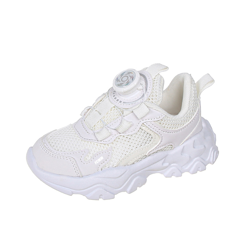 

Кроссовки для бега с низким верхом, устойчивые к истиранию, дышащие, с поддержкой баланса, для детей FCMM, экрю