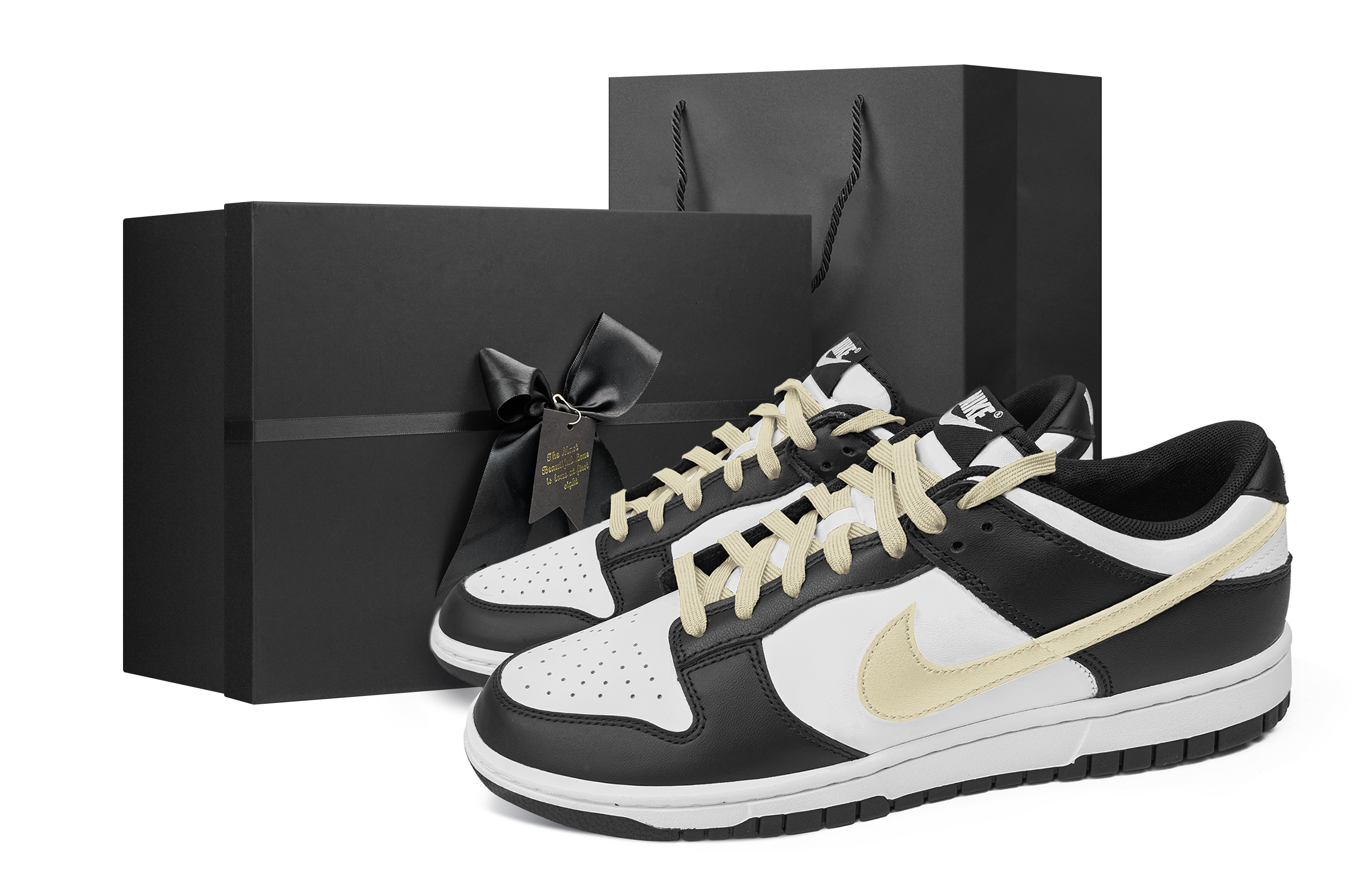 

Nike Кроссовки для скейтбординга Dunk Mocha Premium Box с амортизацией, противоскользящие, низкие, мужские, черные, белые, желтые
