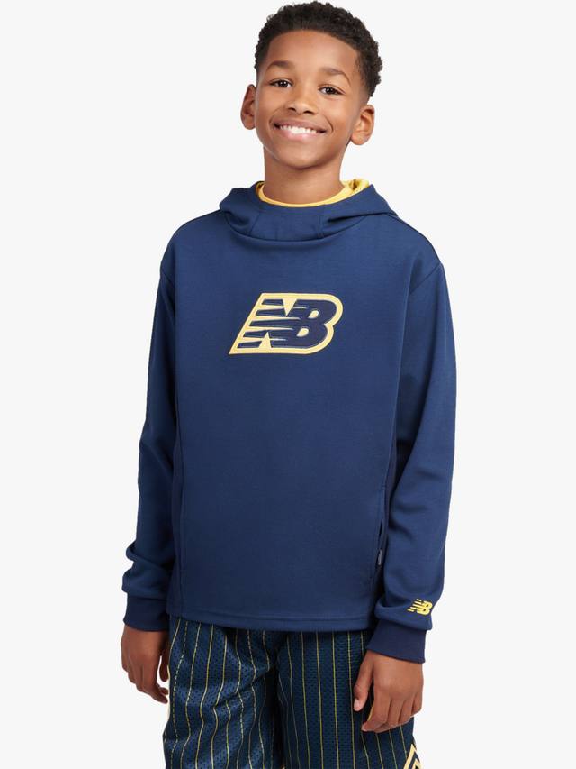

Детский худи с логотипом Hoops New Balance, Nb Navy