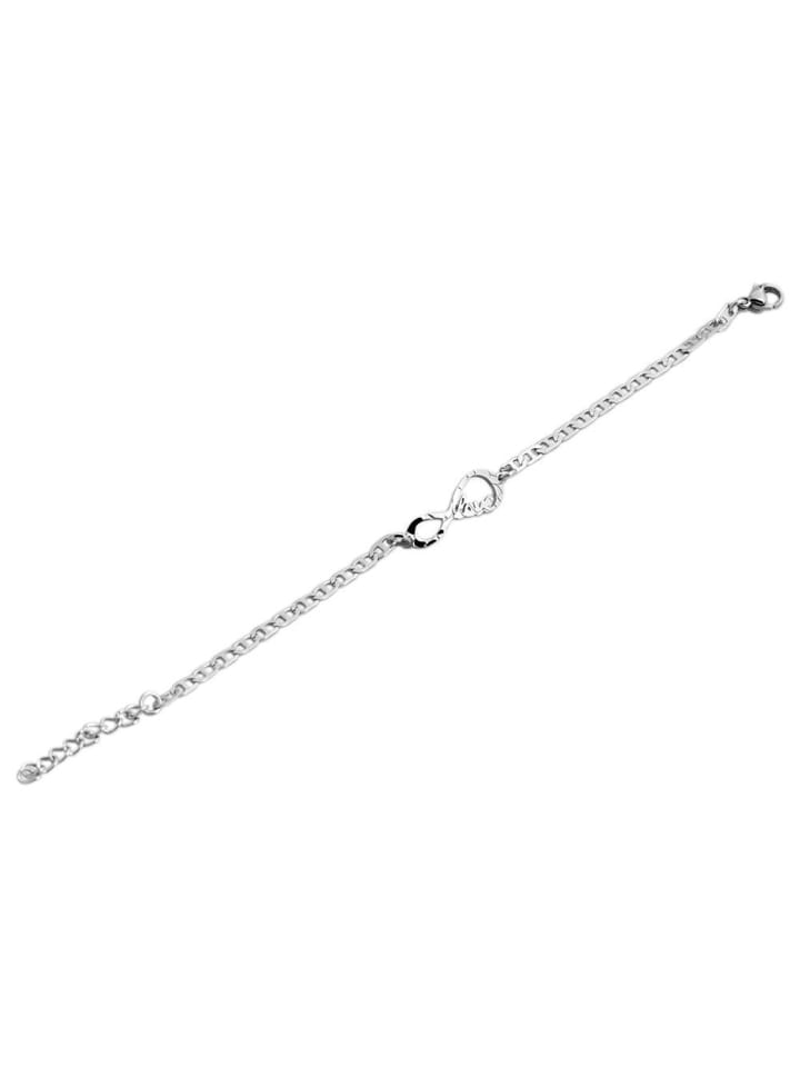 

Adeliás Женский браслет из нержавеющей стали, 18 см, серебристый