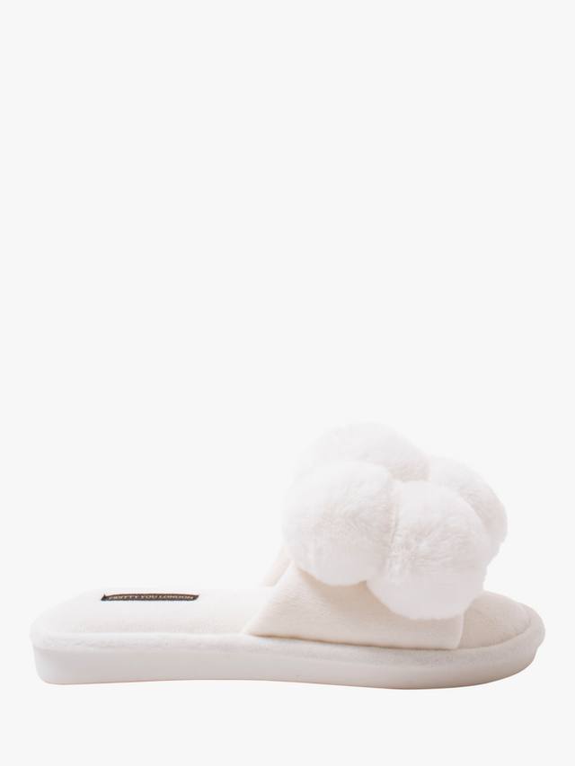Тапочки Dolly Pom Pom Pretty You London, White