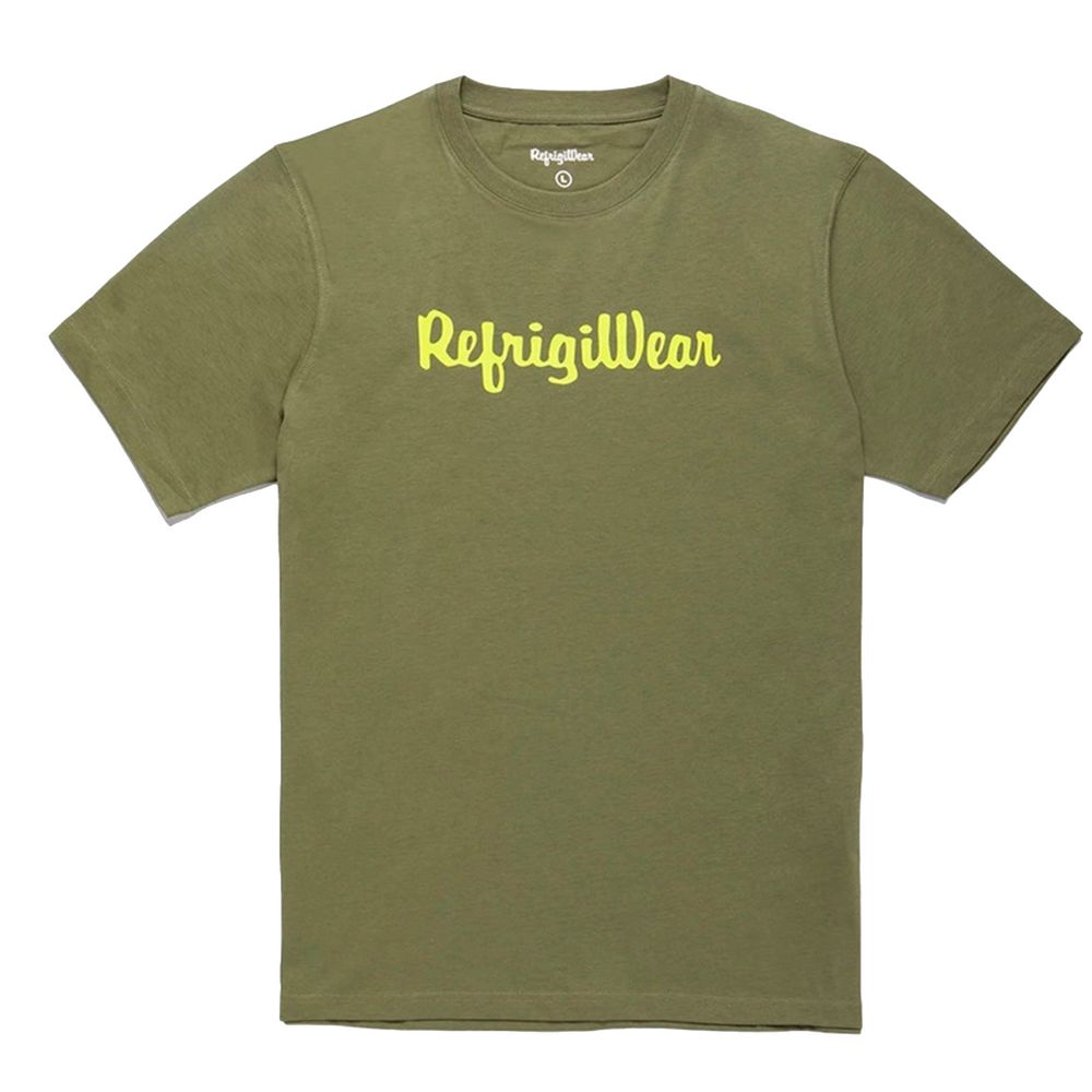 

Футболка из армейского хлопка с контрастным логотипом Refrigiwear, цвет Army