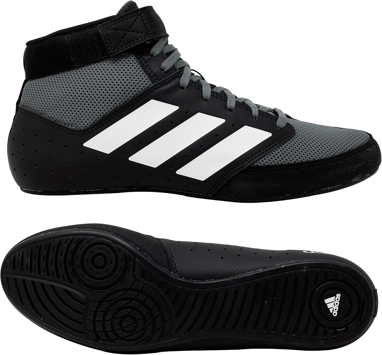 Борцовские кроссовки Adidas Mat Hog 2.0, белый/черный