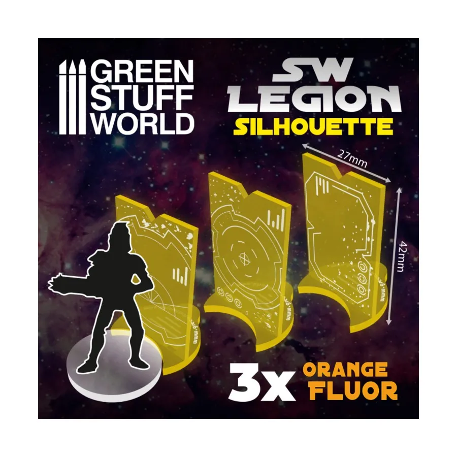 

SW Legion Silhouette — флюоровый оранжевый, Accessories - Tokens, Markers & Pawns (Green Stuff World)