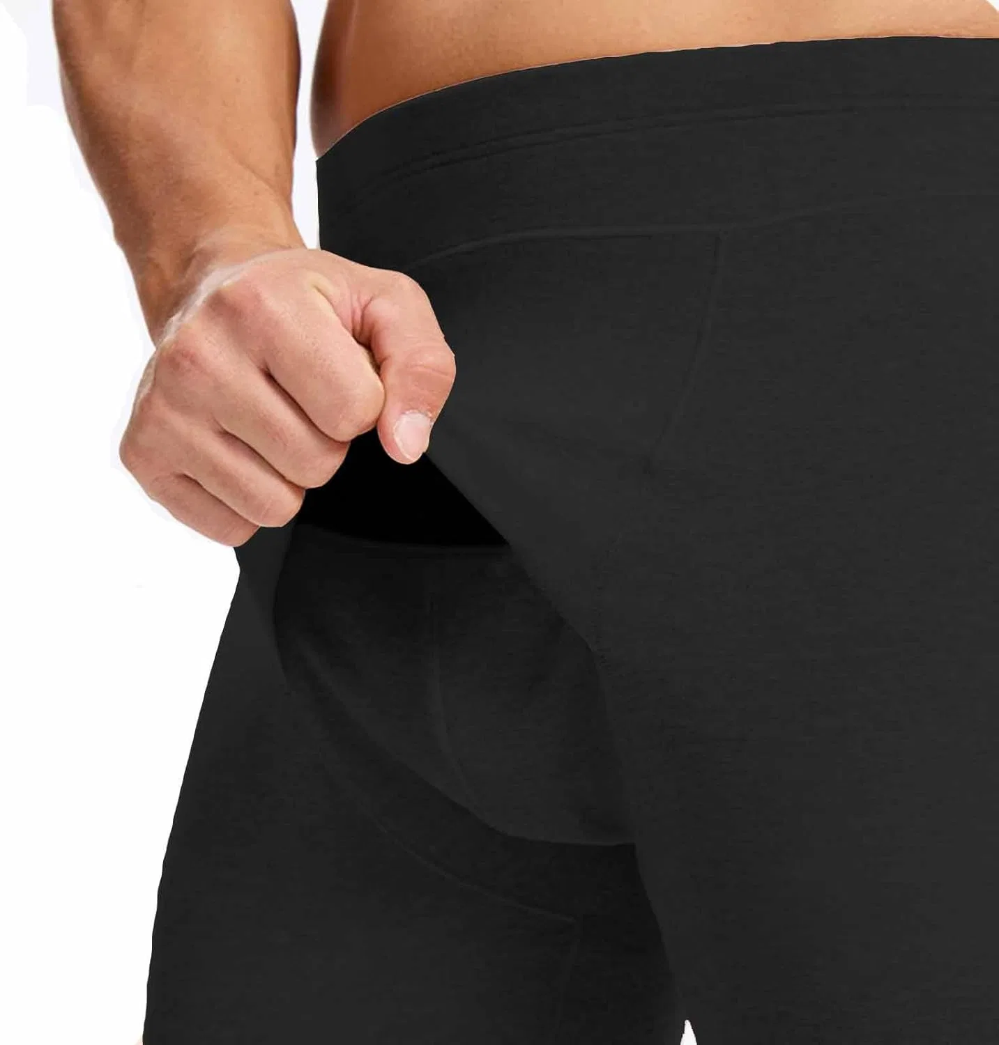 Термобельё брюки мужские утеплённые, чёрный — фото 4