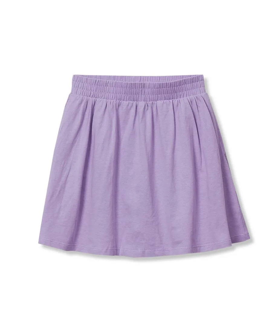Шорты-юбка с вышивкой для девочек Lands' End, Lavender
