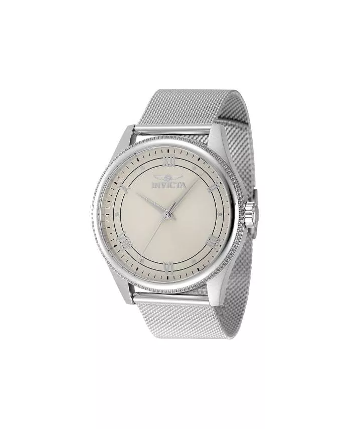 

Мужские часы 48480 Celestial Quartz с 3 стрелками и циферблатом цвета слоновой кости Invicta, серебряный