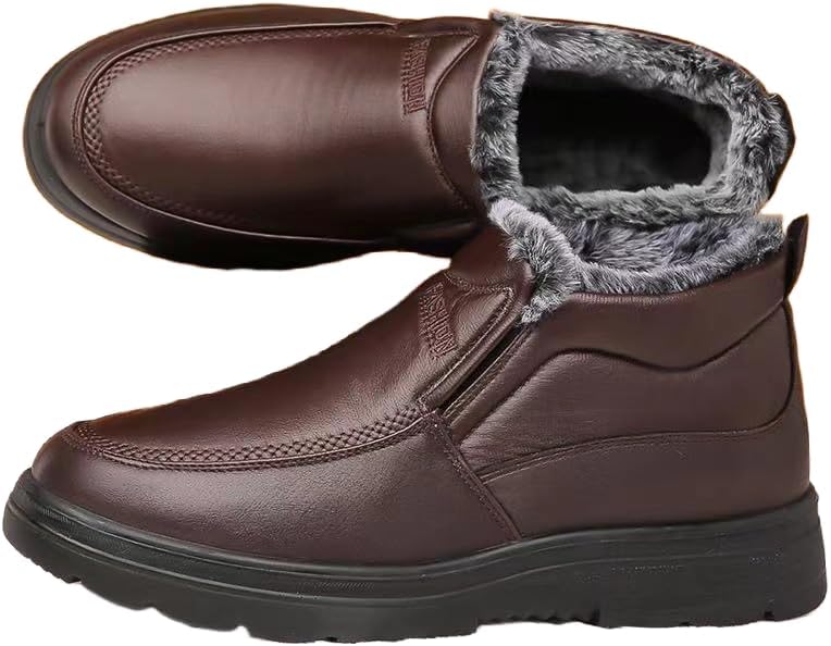 

Мужская модная спортивная обувь, беговые кроссовки с противоскользящей подошвой, лоферы, подходящие для уличных тренировок и фитнеса, зимние снегоступы Hhhchpm, кофейный