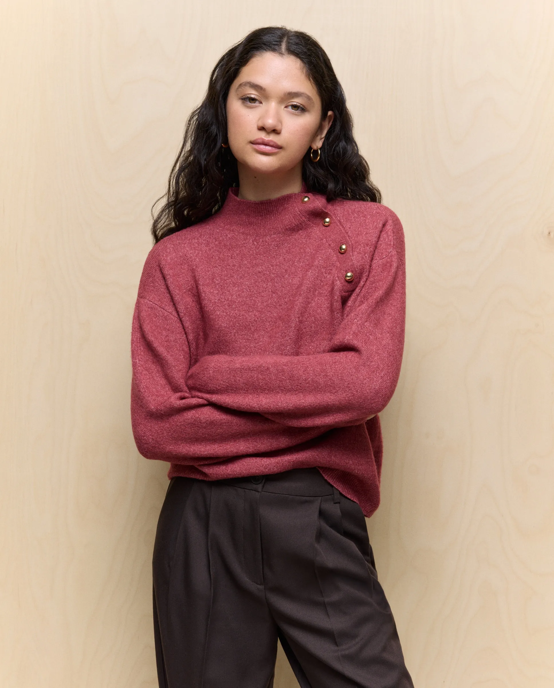 

Женский джемпер с пуговицами Easy Wear, розовый