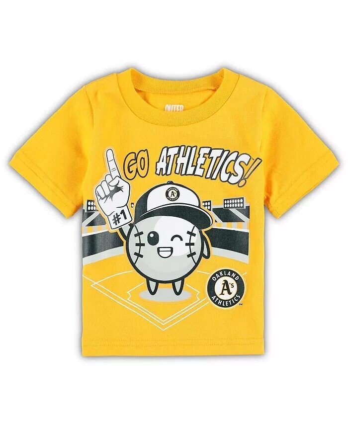 

Футболка Oakland Athletics Ball Boy Gold для мальчиков и девочек Outerstuff
