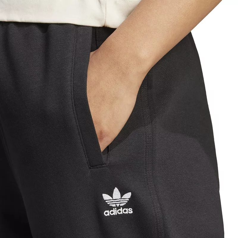 Свободные женские флисовые джоггеры Adidas Originals Essentials, черный — фото 4