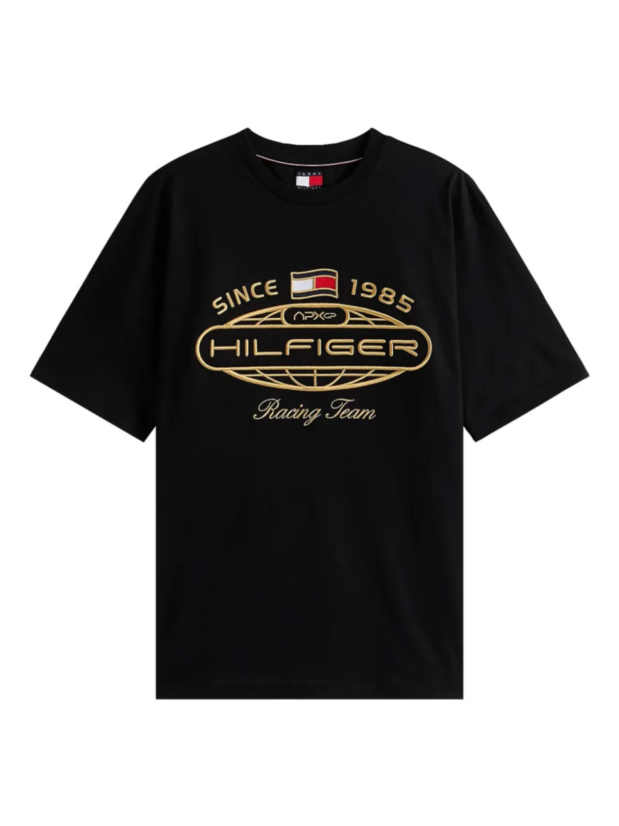 

Футболка с вышитым земным шаром APXGP Tommy Hilfiger, черный