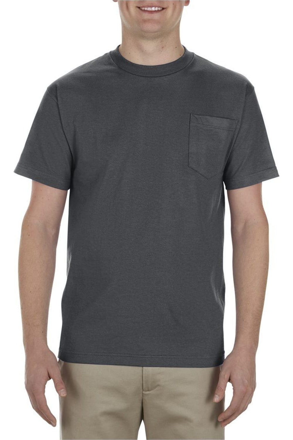 

ALSTYLE Классическая футболка с карманом, цвет charcoal heather