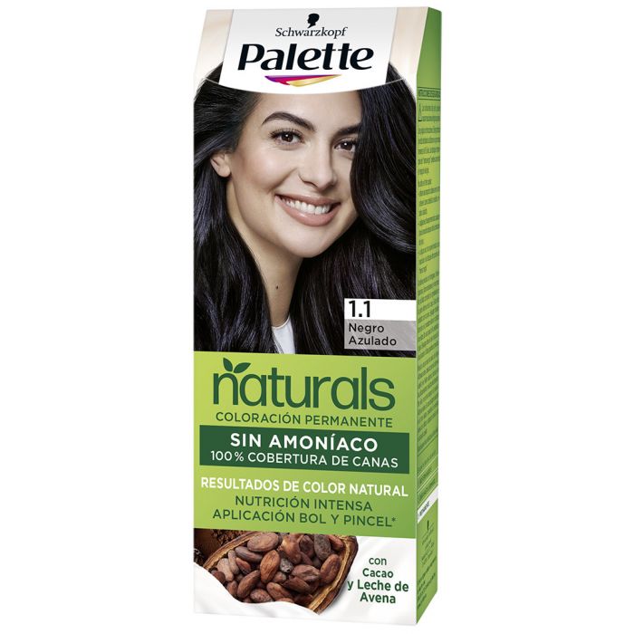 

Краска для волос Palette Naturals Coloración Permanente Sin Amoniaco Palette, 1.1 Negro Azulado