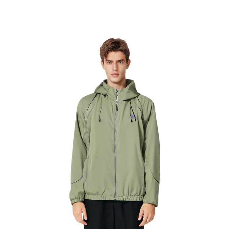Куртка adidas FUSTL WOVEN logo Hooded Jacket 'Sage Green' — фото 4