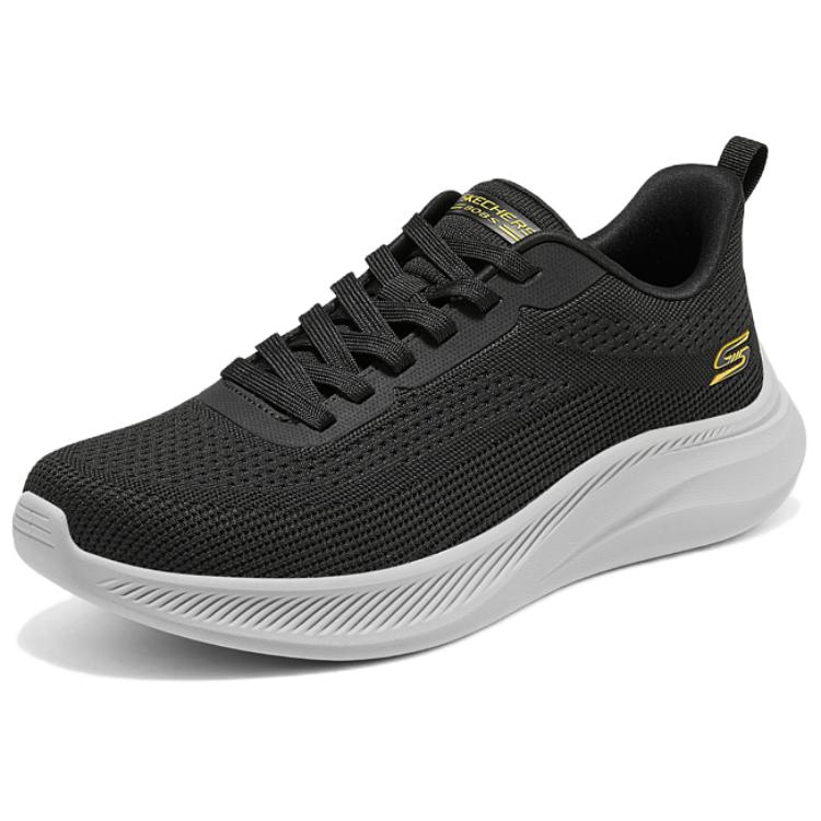 Skechers Удобные повседневные износостойкие низкие мужские кроссовки черного цвета — фото 4