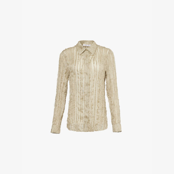 

Рубашка Saisabel с длинными рукавами и сборками из переработанного полиэстера Samsoe Samsoe, серый