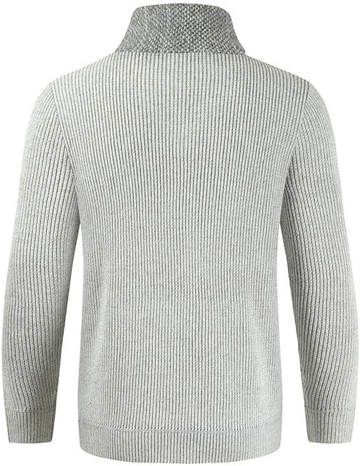 Мужской водолазка с воротником-шалью, slim fit, зимняя — фото 4