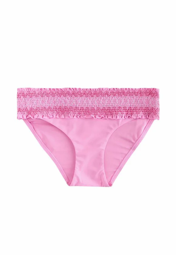 Сборчатые плавки от бикини с высоким вырезом для ног Next, Pink Contrast Stitch