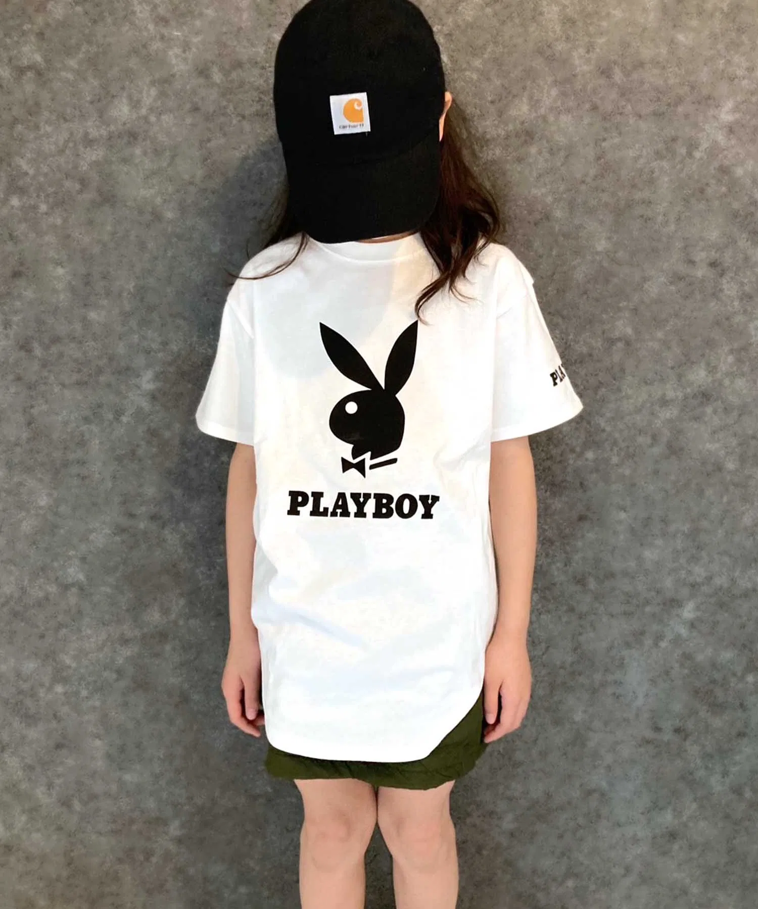 Детская футболка PLAYBOY с логотипом THE CASUAL серая — фото 4