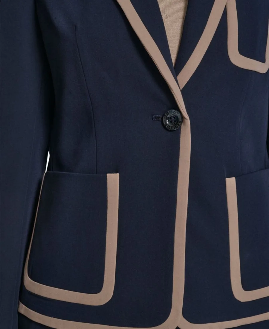 Женский однобортный блейзер с каркасом Tommy Hilfiger, Midnight/Tigers Eye — фото 3