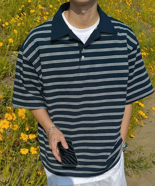 

Футболка, ретро-кроссоверный крой ASCLO/Line, темно-синий