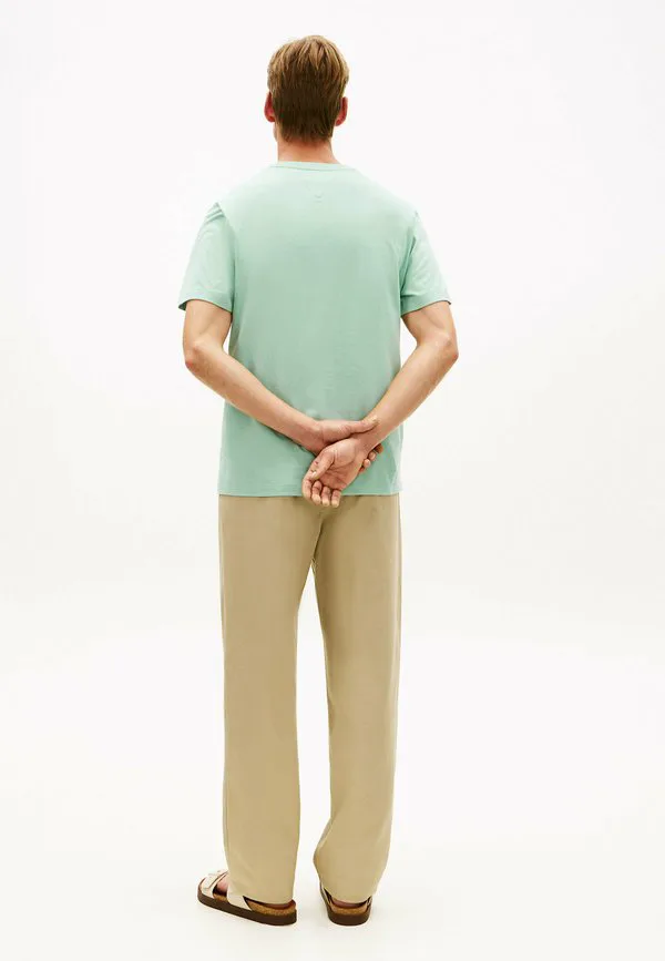 Базовая однотонная футболка с карманом Tommy Hilfiger, Crushed Mint — фото 3