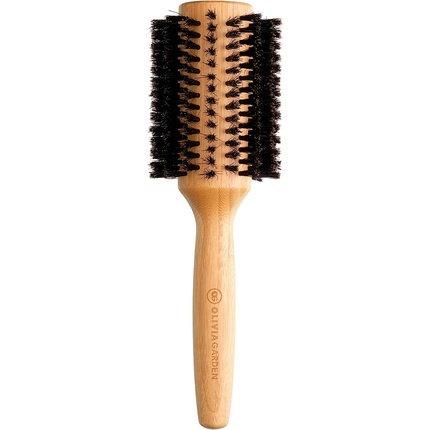 

Bamboo Touch Brush Экологичная круглая бамбуковая щетка для волос Touch Blowout со 100% щетиной кабана, 40 мм, Olivia Garden