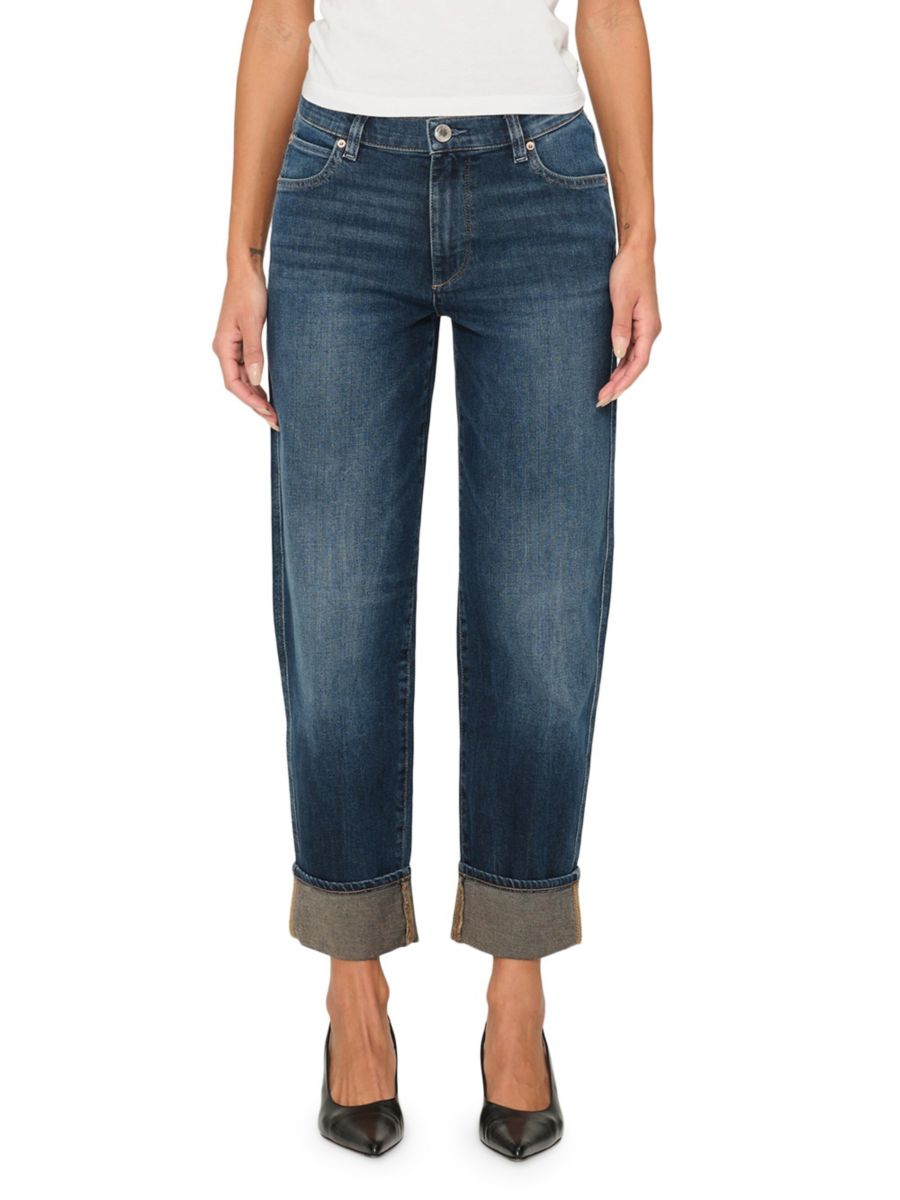 

Джинсы бойфренда Thea свободного кроя DL1961 Premium Denim, синий