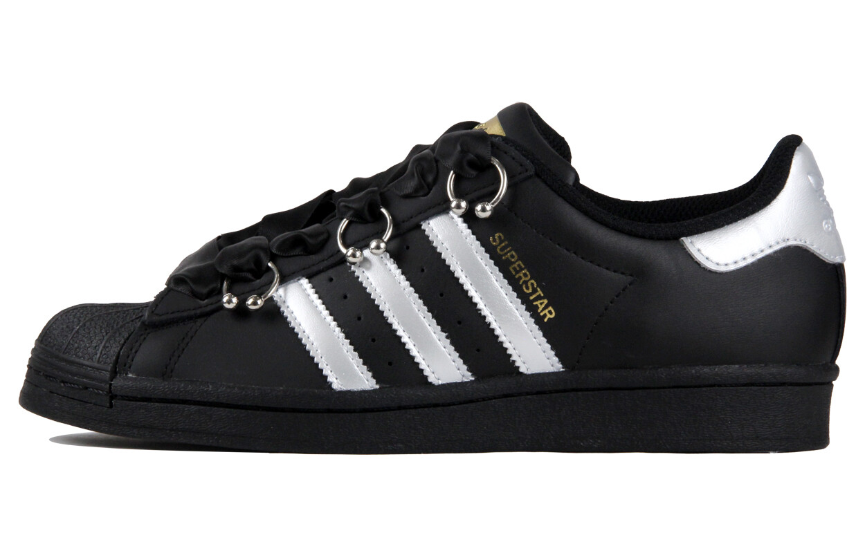 

Кроссовки adidas originals Superstar Series Skateboarding Shoes Unisex Low-top Black/silver, черный/серебряный