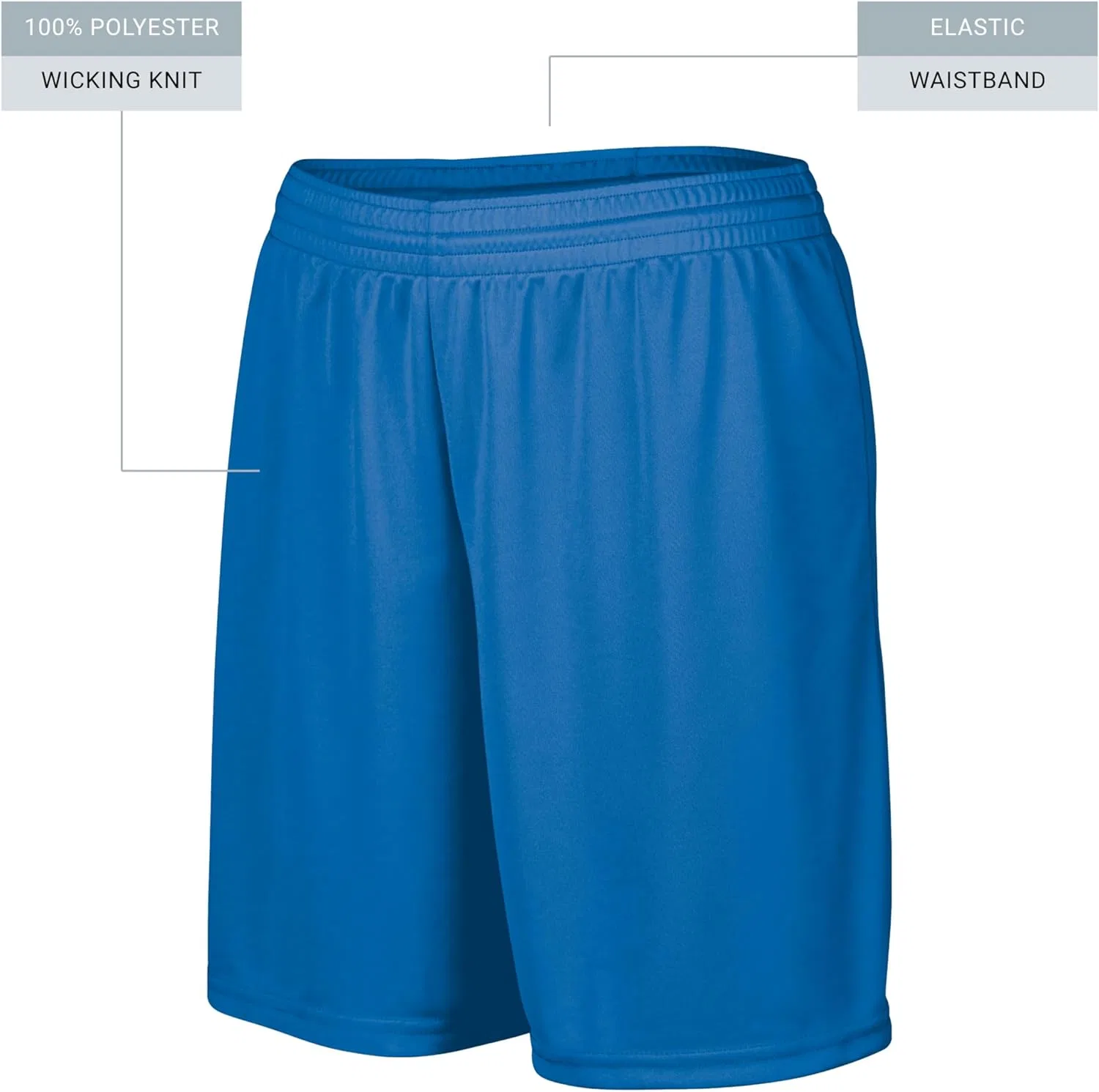 Женские спортивные шорты Augusta Sportswear Octane с длиной внутреннего шва 7 дюймов. Спортивная одежда для женщин, Royal — фото 3