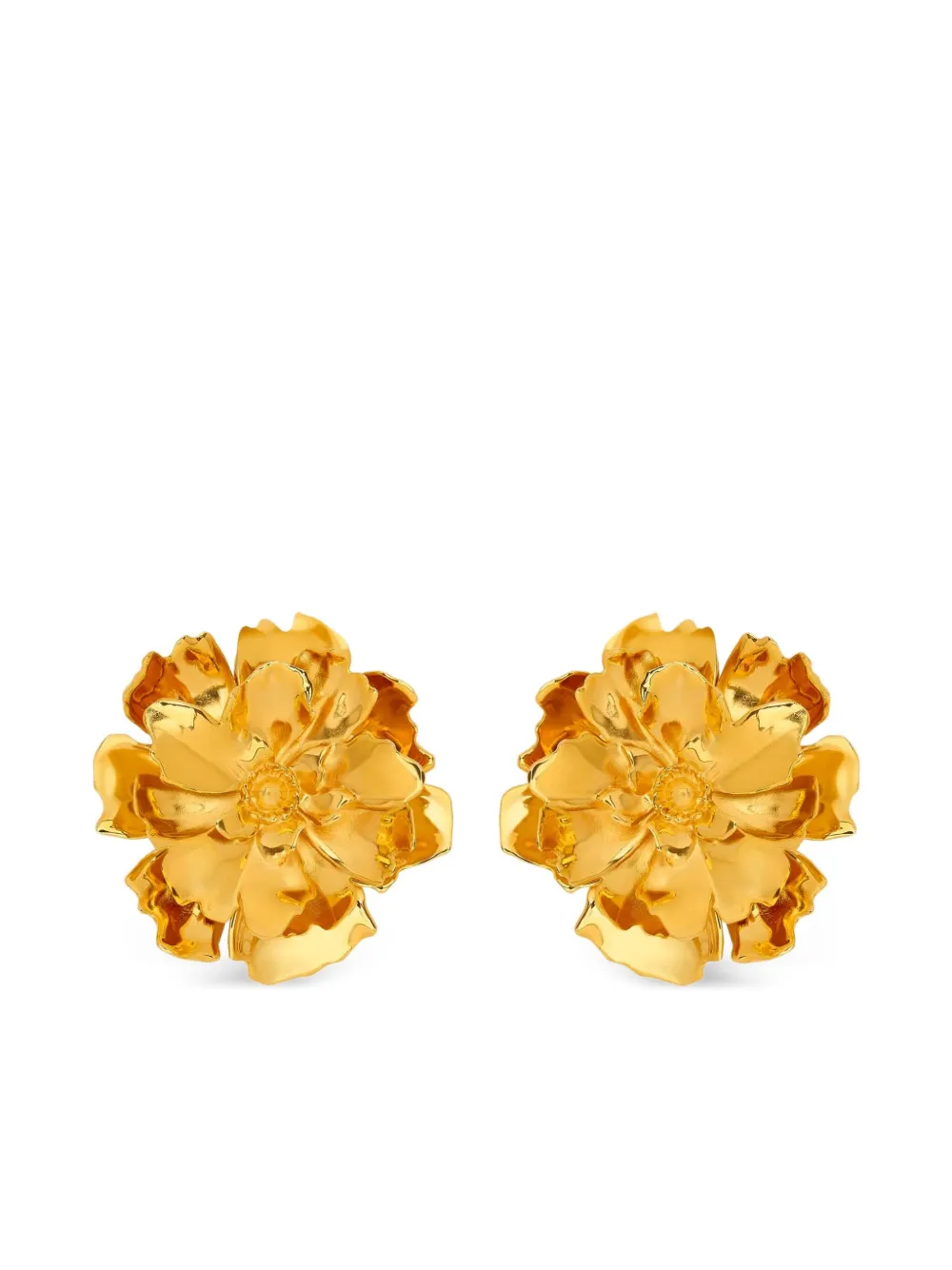 

Маленькие серьги-клипсы Peony Oscar de la Renta, золотой