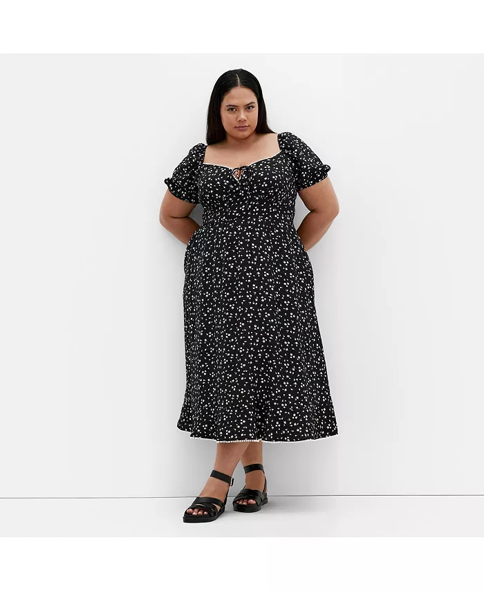 

Платье миди Plus Size Sky CITY CHIC, черный