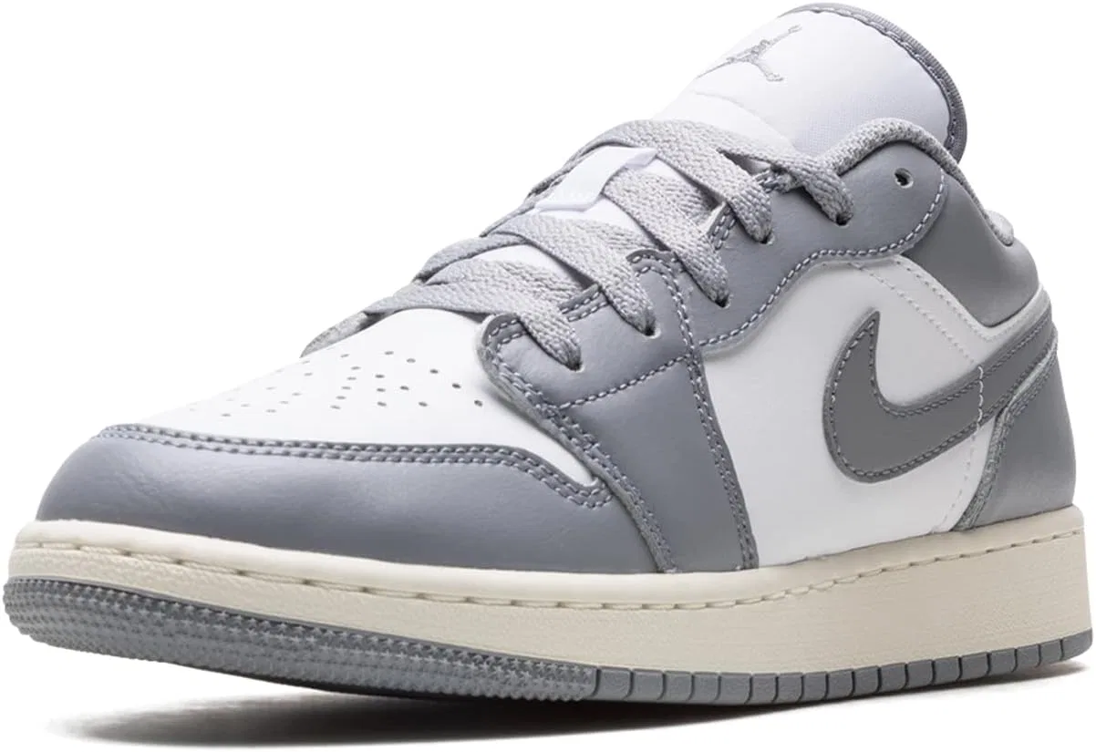 Детские кроссовки Nike Air Jordan 1 Low, Vintage Grey/White — фото 4