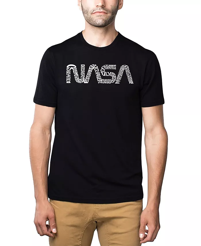 

Мужская футболка Premium Word Art - Worm Nasa LA Pop Art, черный