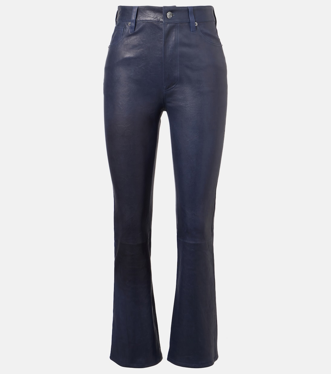 

Reboot Crop кожаные брюки клеш Frame, Dark Indigo