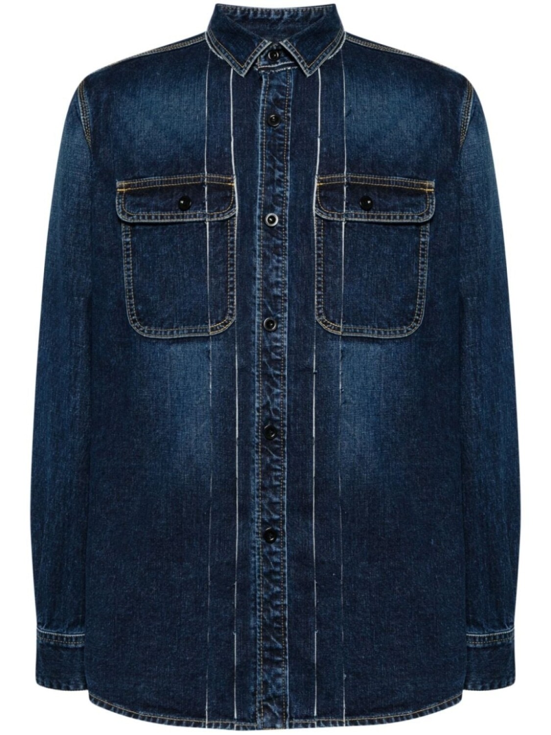 

sacai джинсовая рубашка, синий