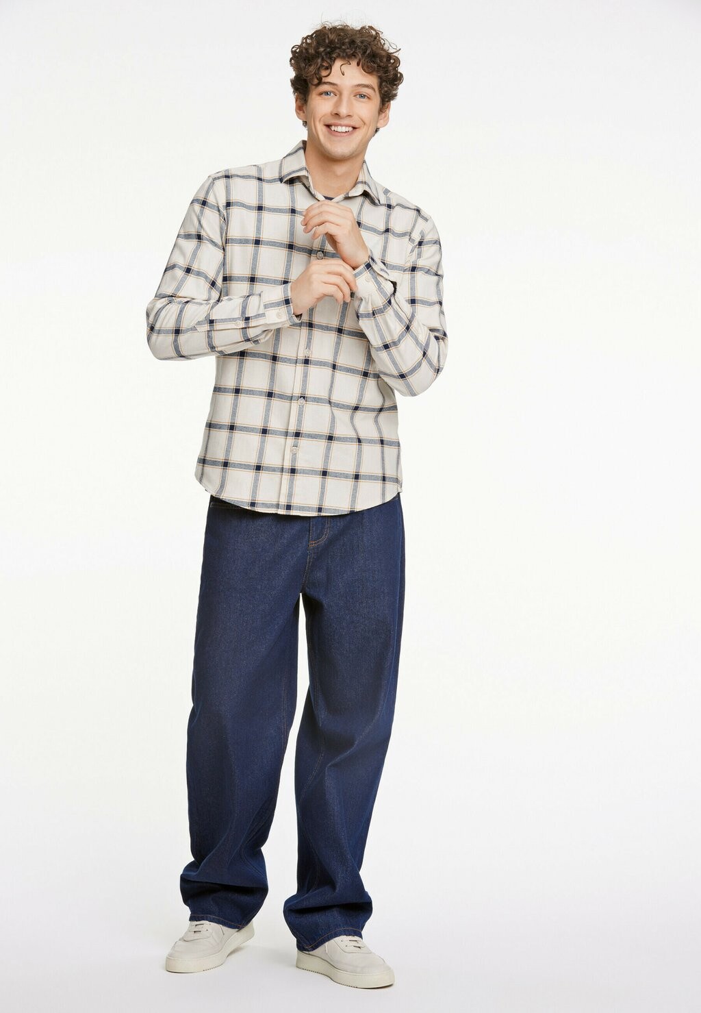 

Рубашка CHECKED TWILL Lindbergh, кремовый