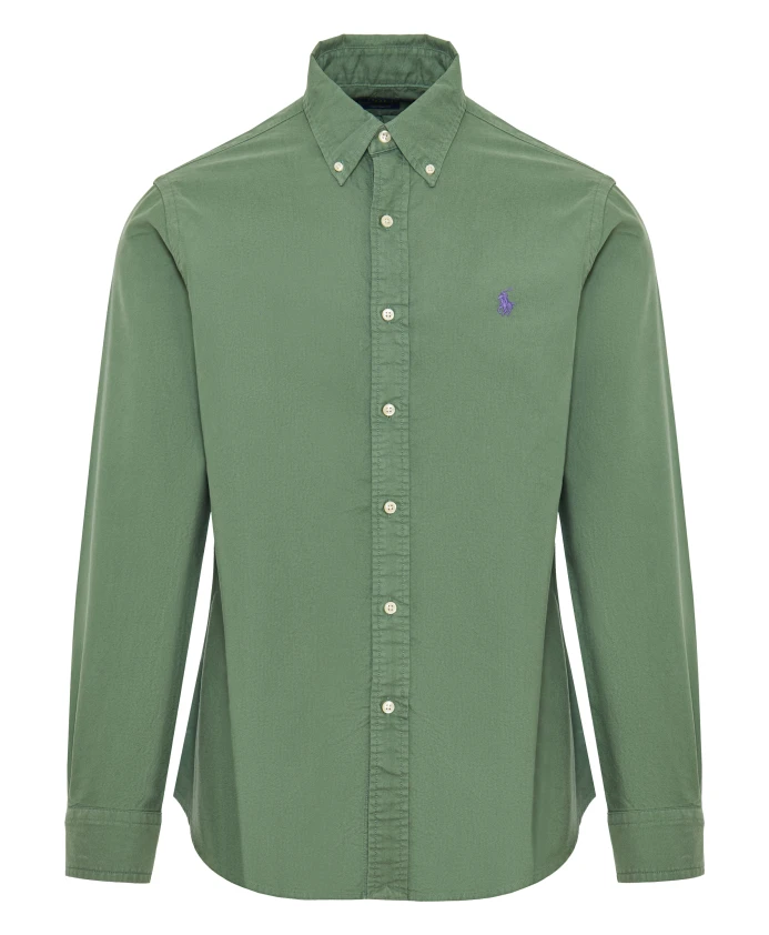 

Вышитая хлопковая рубашка Polo Ralph Lauren, зеленый