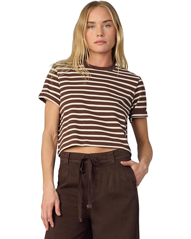 

Футболка Joe's Jeans The Boxy Tee, цвет Brown/Sand Stripe