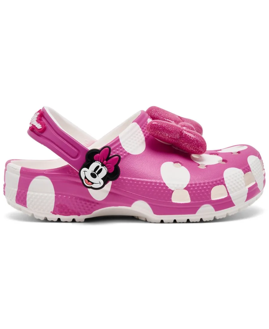 Детские классические сабо Disney с изображением Минни Маус от Finish Line для девочек Crocs, мультиколор — фото 2
