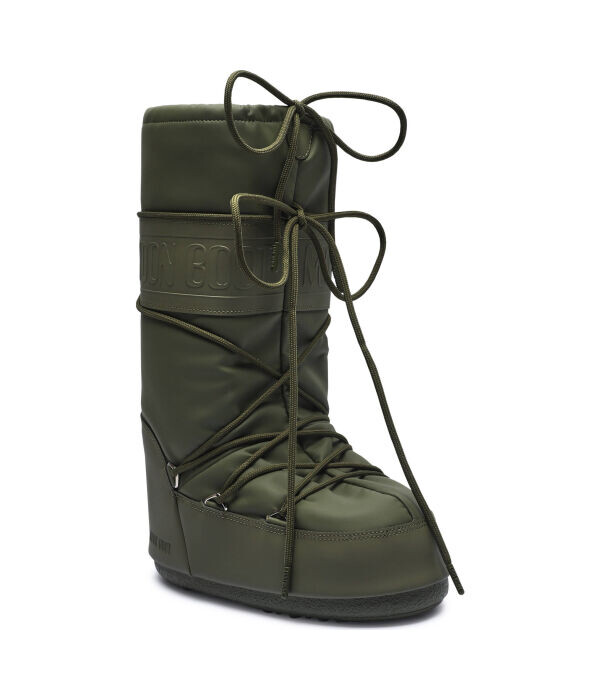 Сапоги женские зимние Moon Boot высокие, зеленый