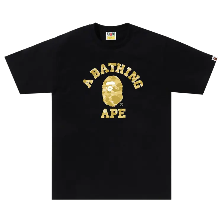 

Футболка BAPE Color Camo College 'Black/Yellow', черный