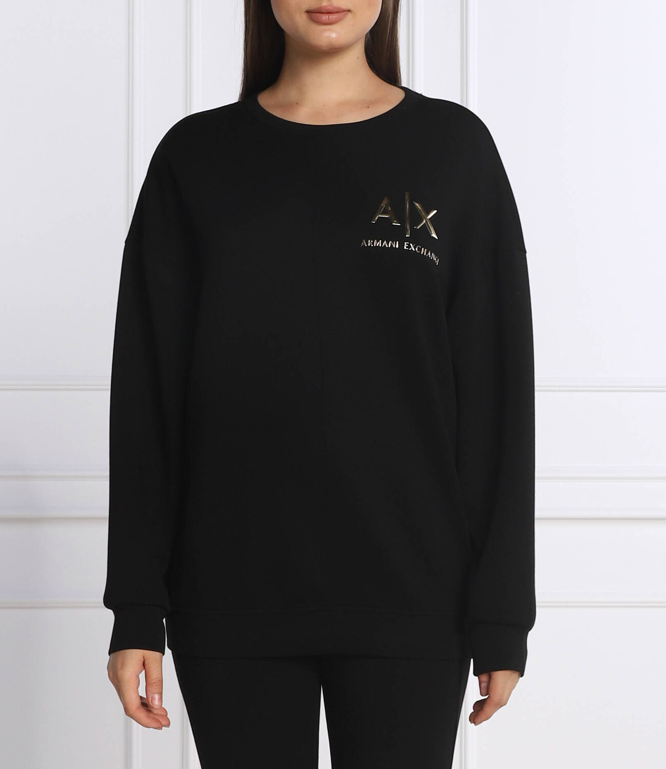 

Толстовка Armani Exchange loose fit, черный