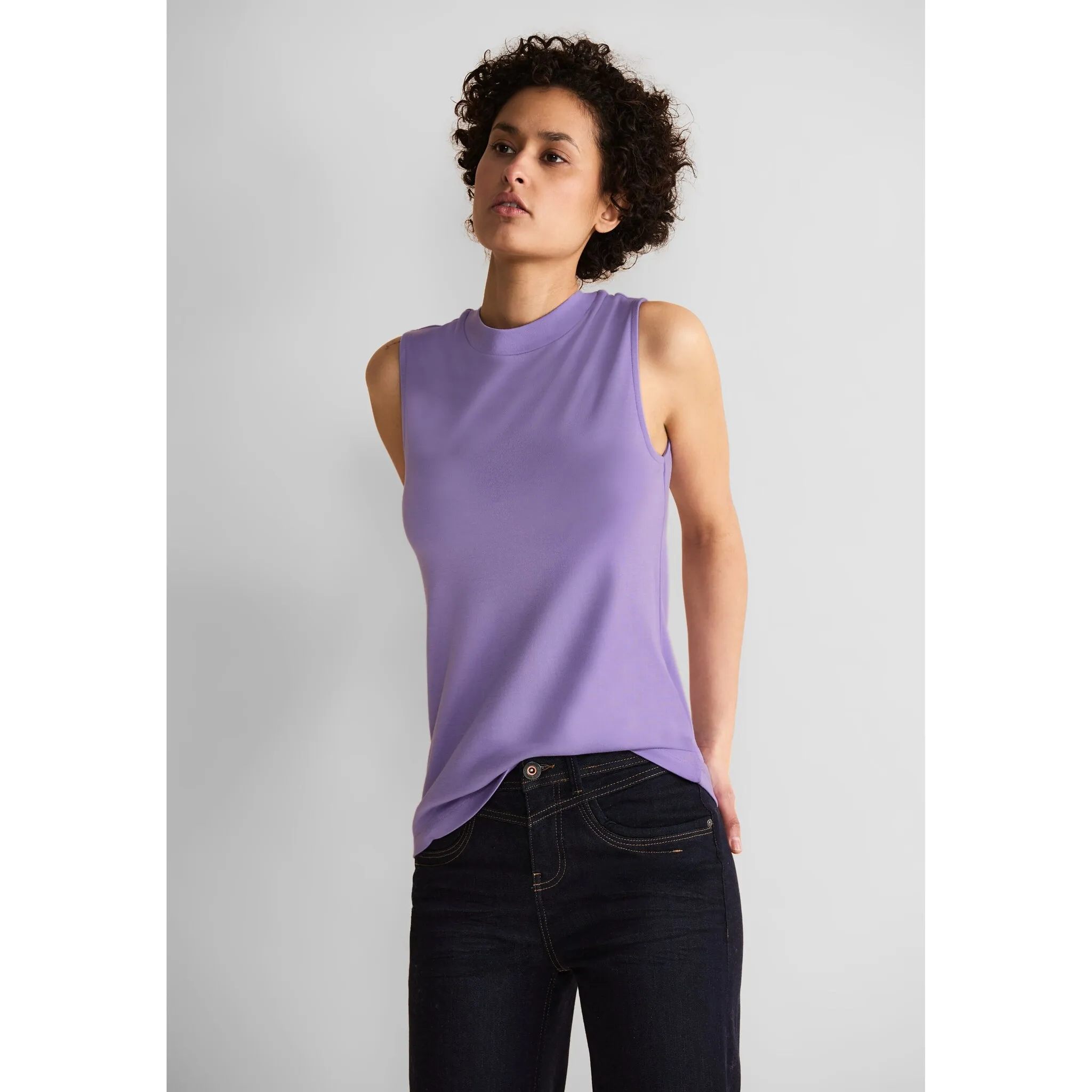 

Майка STREET ONE, однотонная, цвет Shiny Lilac