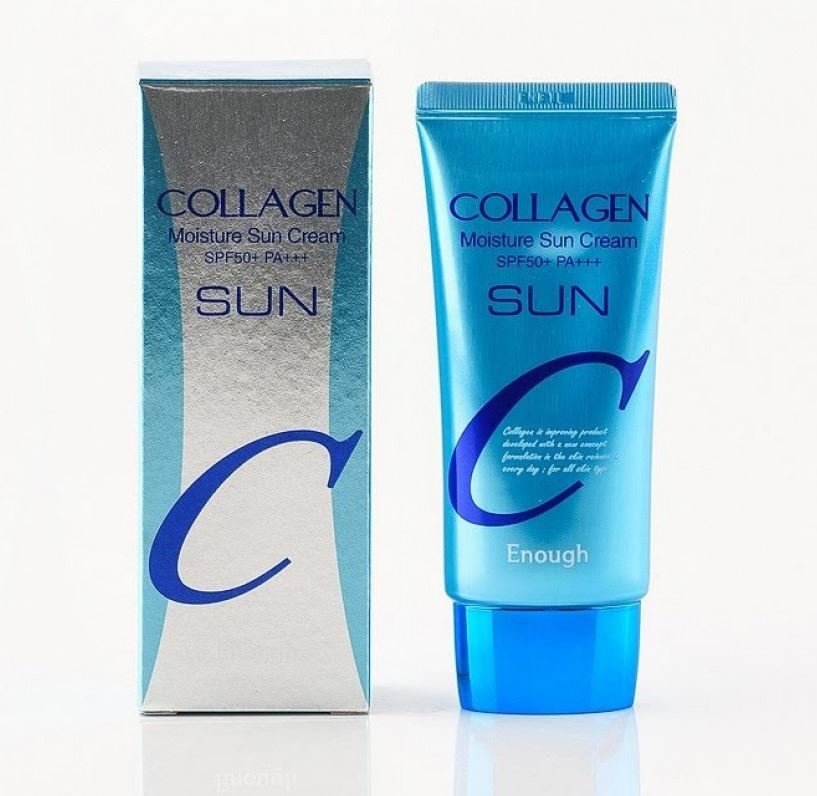 

Enough - Collagen Moisture Sun Cream SPF50+ PA+++ - Увлажняющий солнцезащитный крем - 50 мл