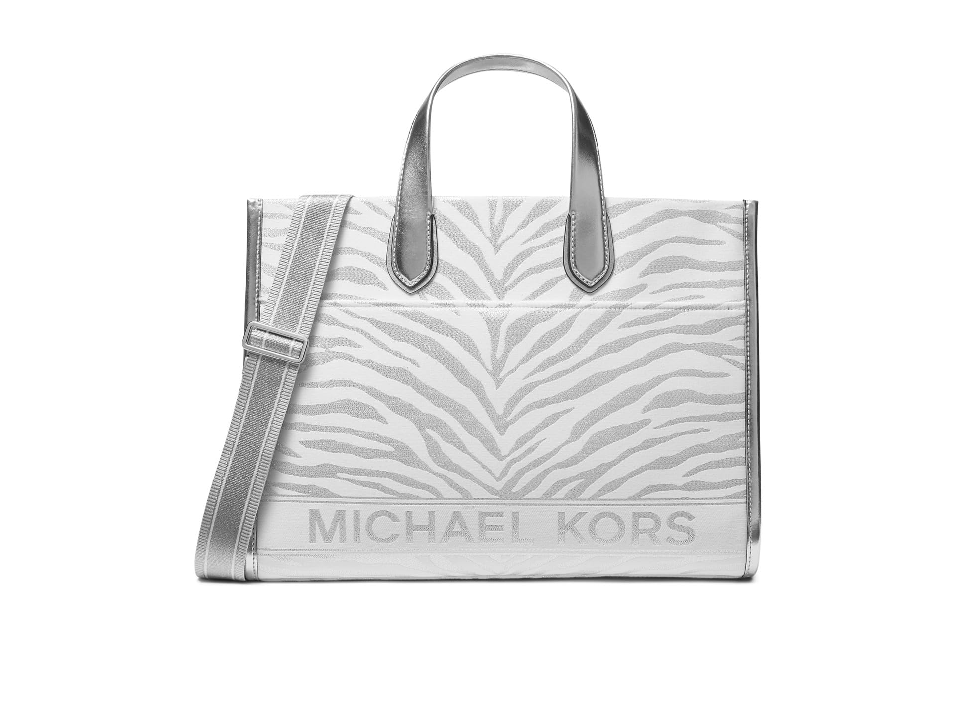 

Сумка-тоут MICHAEL Michael Kors Gigi Large Grab Tote, цвет Silver Multi, Серебристый, Сумка-тоут MICHAEL Michael Kors Gigi Large Grab Tote, цвет Silver Multi
