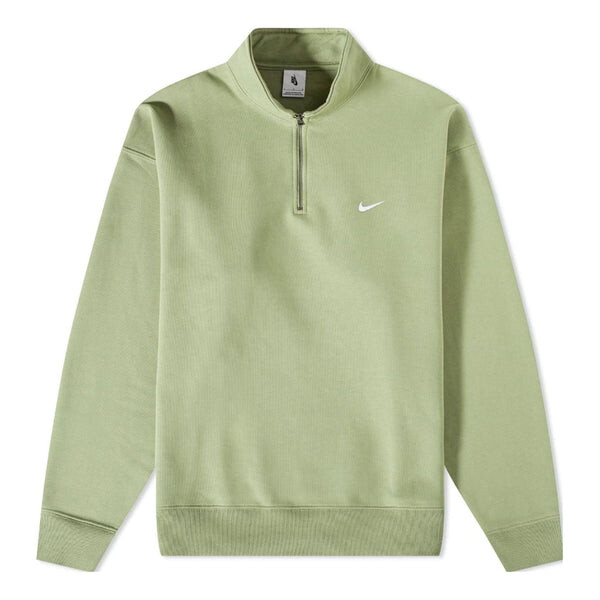 

Толстовка solo swoosh quarter-zip sweayshirt 'oil green' Nike, зеленый